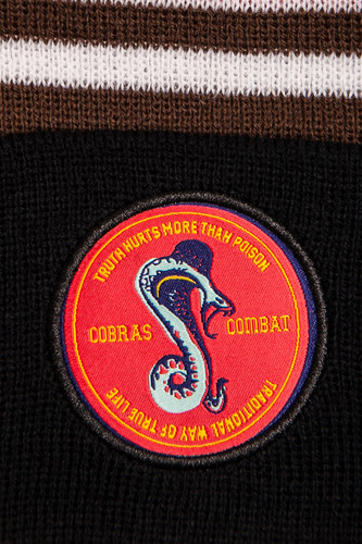 Шапка TRUESPIN Cobra Pom Beanie Brown/White/Black фото 6