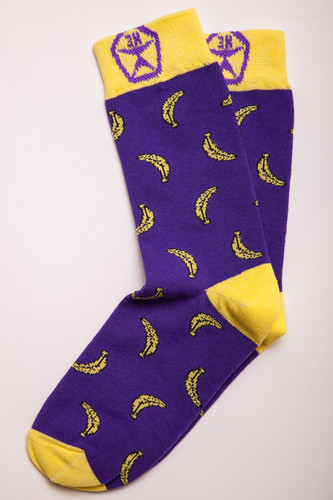 Носки ЗАПОРОЖЕЦ Банан женские (Фиолетовый, O/S)