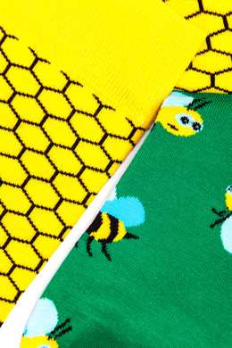 Носки BURNING HEELS Пчела Зеленый фото 2