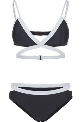 Купальник URBAN CLASSICS Ladies Contrast Bikini Black/White фото 2