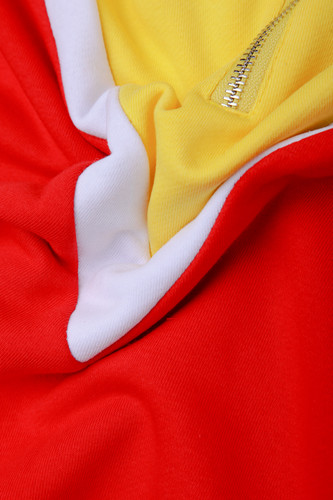 Толстовка SUKOVA женская Красный с желто-белой вставкой фото 14