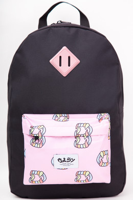 Рюкзак OLDY Черный/Челюсти (розовый)