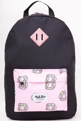 Рюкзак OLDY Черный/Челюсти (розовый) фото 9
