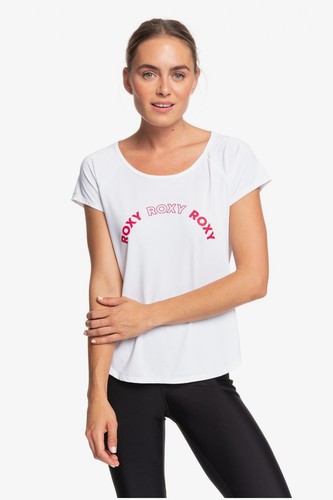 Женская спортивная футболка ROXY Keep Training (BRIGHT WHITE (wbb0), S)