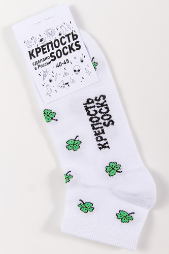 Носки КРЕПОСТЬ SOCKS Клевер (короткие) Белый фото 6