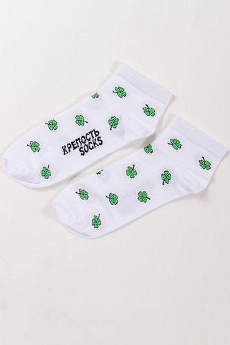 Носки КРЕПОСТЬ SOCKS Клевер (короткие) Белый фото 7