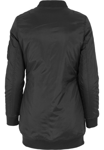 Куртка URBAN CLASSICS Ladies Long Bomber Jacket женская Black фото 10