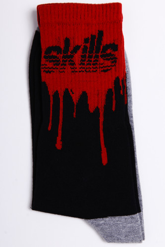Носки SKILLS Кровь Черный-Красный фото 7