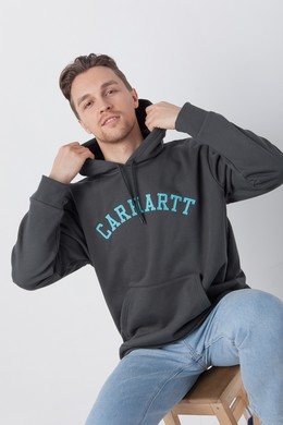 Толстовка CARHARTT Hooded University Patch Sweatshirt Dark Teal/Frosted Turquoise