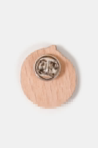 Пин деревянный WAF-WAF Кот клубочком(Серый/Белый) фото 6