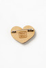 Значок деревянный WAF-WAF Авокадо сердце (Зеленый/Розовый/Желтый) фото 3