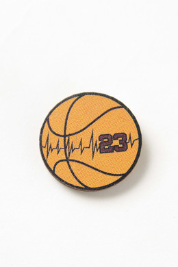 Значок деревянный WAF-WAF Баскетбол фото