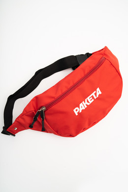 Поясная сумка РАКЕТА Красный с белой вышевкой РАКЕТА