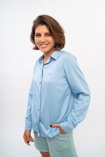 Рубашка UKKI классика (женская) Blue фото 10