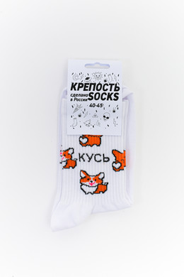 Носки КРЕПОСТЬ SOCKS Кусь Белый