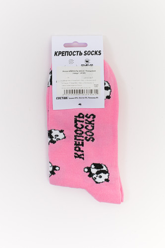 Носки КРЕПОСТЬ SOCKS Плюшевая панда Розовый фото 4