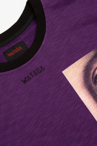 Свитшот WATAGA Face WSVB-001 Фиолетовый/Черный фото 10