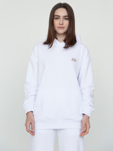 Худи оверсайз РОДИНА Белый медведь (женское) Белый фото 5