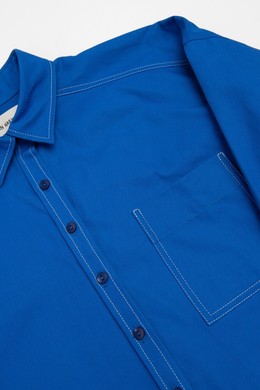 Рубашка LEON HARKER Crop Синий фото 2