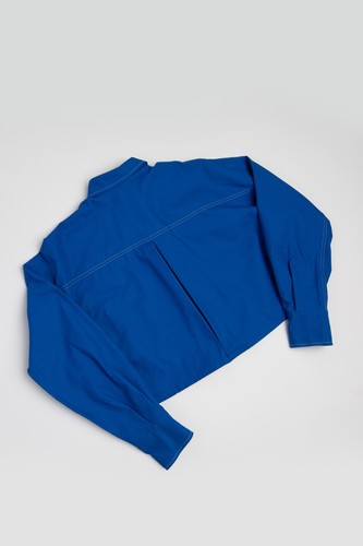 Рубашка LEON HARKER Crop Синий фото 8