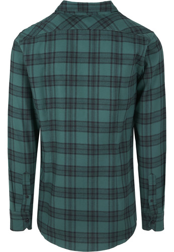 Рубашка URBAN CLASSICS Checked Flanell Shirt 7 Dark Green/Black фото 10