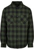 Рубашка URBAN CLASSICS Padded Check Flannel Shirt Black/Forest фото 5