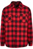 Рубашка URBAN CLASSICS Padded Check Flannel Shirt Black/Red фото 11