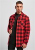 Рубашка URBAN CLASSICS Padded Check Flannel Shirt Black/Red фото 3