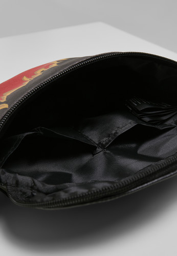 Сумка MISTER TEE Flame Print Leather Imitation Hip Bag Black/Red фото 8