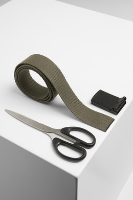 Ремень URBAN CLASSICS Canvas Belts Olive/Black