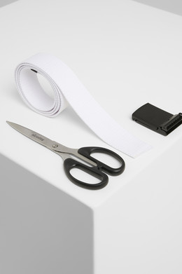 Ремень URBAN CLASSICS Canvas Belts White/Black