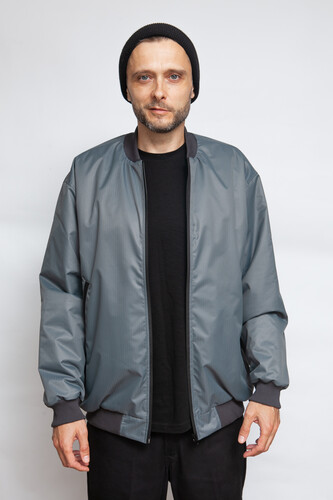 Куртка-Бомбер TRUESPIN Loose Fit FW22 Серый фото 11