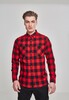 Рубашка URBAN CLASSICS Checked Flanell Shirt Black/Red фото