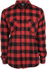 Рубашка URBAN CLASSICS Checked Flanell Shirt Black/Red фото 5