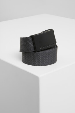Ремень URBAN CLASSICS Canvas Belts Charcoal/Black фото