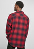 Рубашка URBAN CLASSICS Checked Flanell Shirt Black/Red фото 3