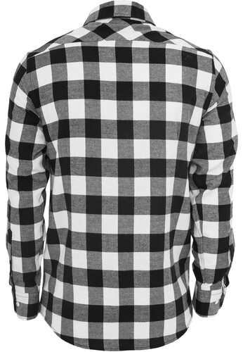 Рубашка URBAN CLASSICS Checked Flanell Shirt Black/White фото 10