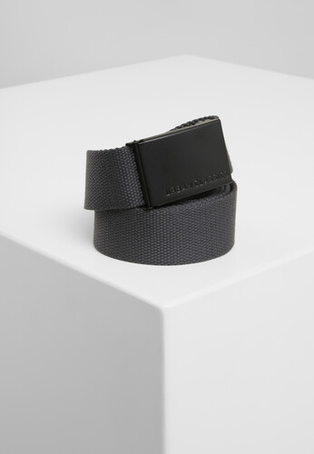 Ремень URBAN CLASSICS Canvas Belts Charcoal/Black фото 3