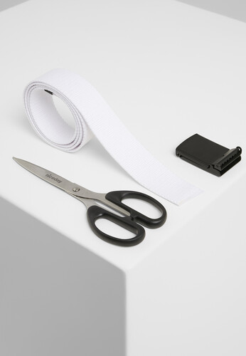 Ремень URBAN CLASSICS Canvas Belts White/Black фото 4