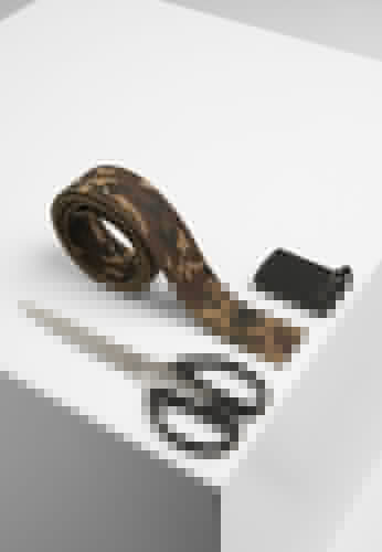 Ремень URBAN CLASSICS Canvas Belts Woodcamo/Black фото 4