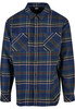 Рубашка URBAN CLASSICS Checked Mountain Shirt SS23 Darkblue/Bottlegreen фото 4