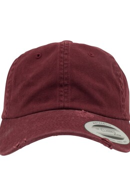 Бейсболка YUPOONG Low Profile Destroyed Cap SS23 Maroon фото