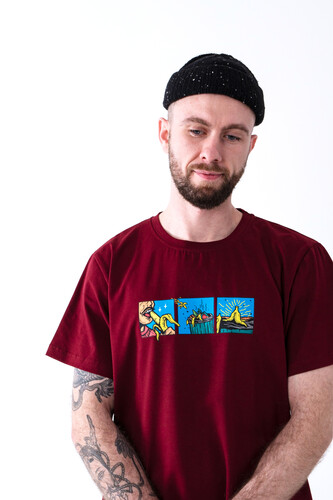 Футболка SUPERTZAR Banana Burgundy фото 4
