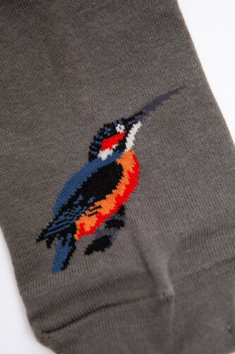 Набор носков ЗАПОРОЖЕЦ 2 Птички (2 пары, короткие) Светлый Хаки/Белый фото 11