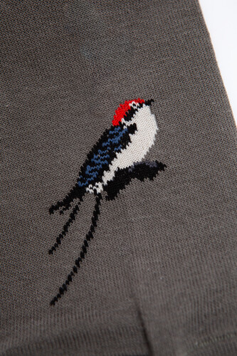 Набор носков ЗАПОРОЖЕЦ 2 Птички (2 пары, короткие) Светлый Хаки/Белый фото 12