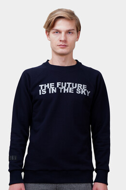 Толстовка ASTRONAUTICS1961 "The future is in the sky" Синий/Серебро фото