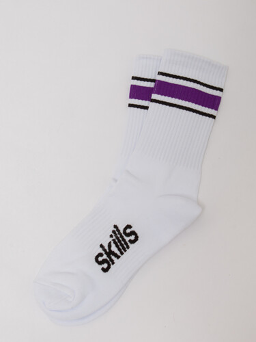 Носки махровые SKILLS Lines White/Purple фото 7