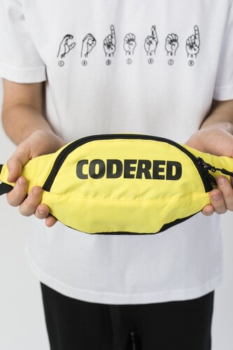 Сумка поясная CODERED Hip Bag Желтый микрофибра/Черный принт CODERED фото 3