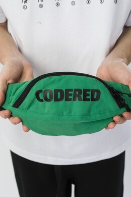 Сумка поясная CODERED Hip Bag Зеленый Яркий микрофибра/Черный принт CODERED фото