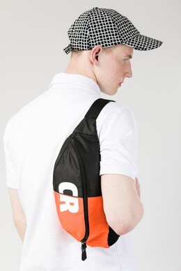 Сумка поясная CODERED Hip Bag Large Черный / Флюр оранжевый Соты Оксфорд фото